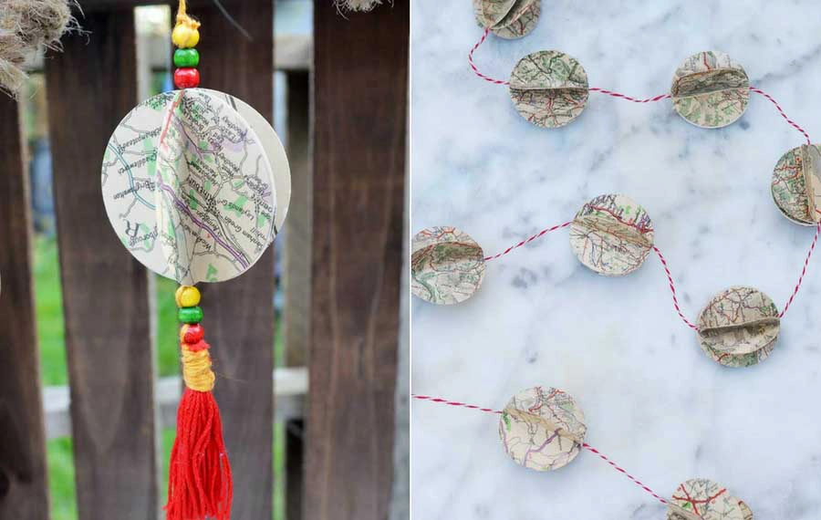 DIY Map decorations