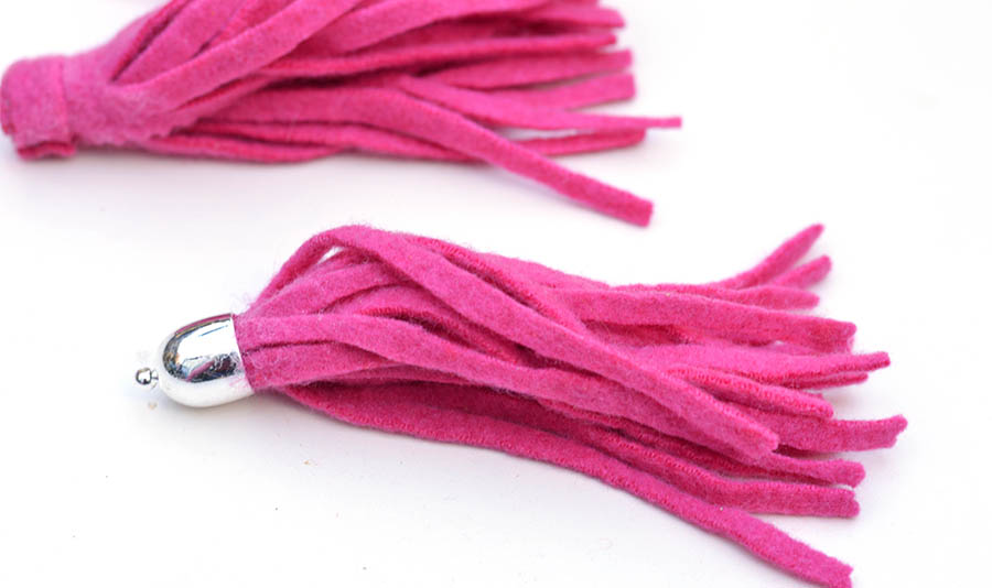 DIY Sweater felt tassels.