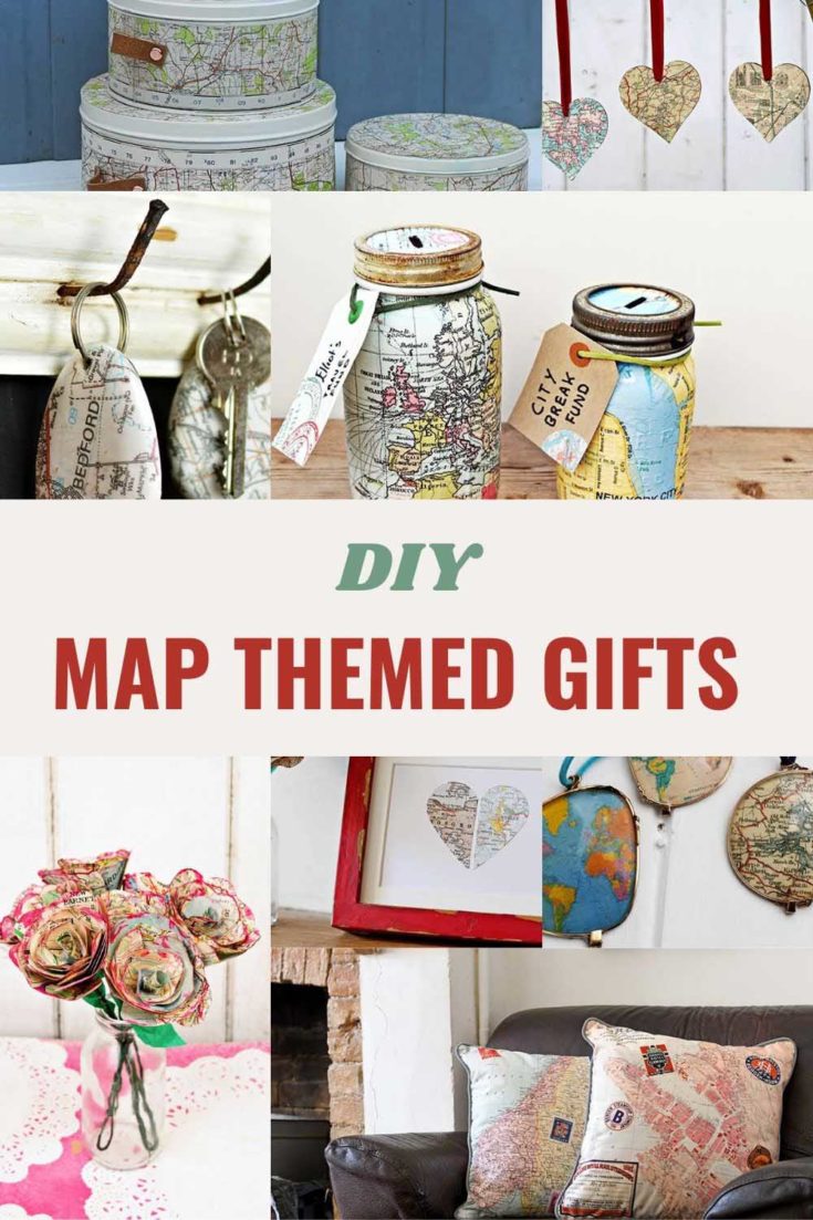 DIY map themed gift ideas