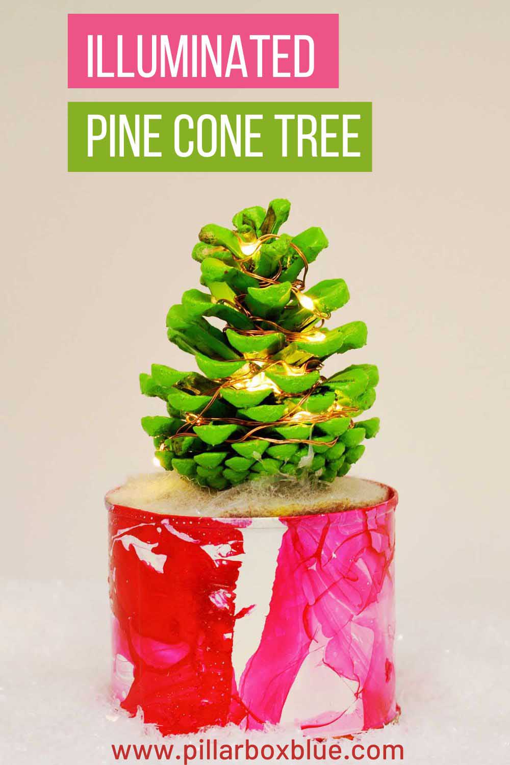 Illuminated Pine Cone Christmas Tree ornament