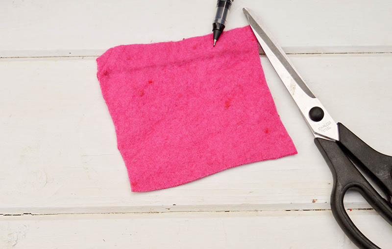 cutting felt square