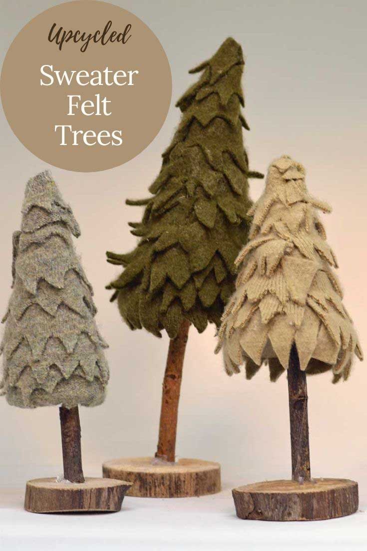 Felted Christmas Trees