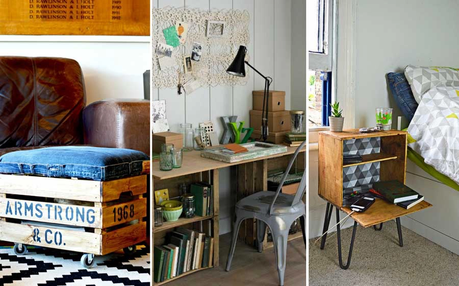 21 of the best ideas to upcycle and repurpose old wooden crates for your home.