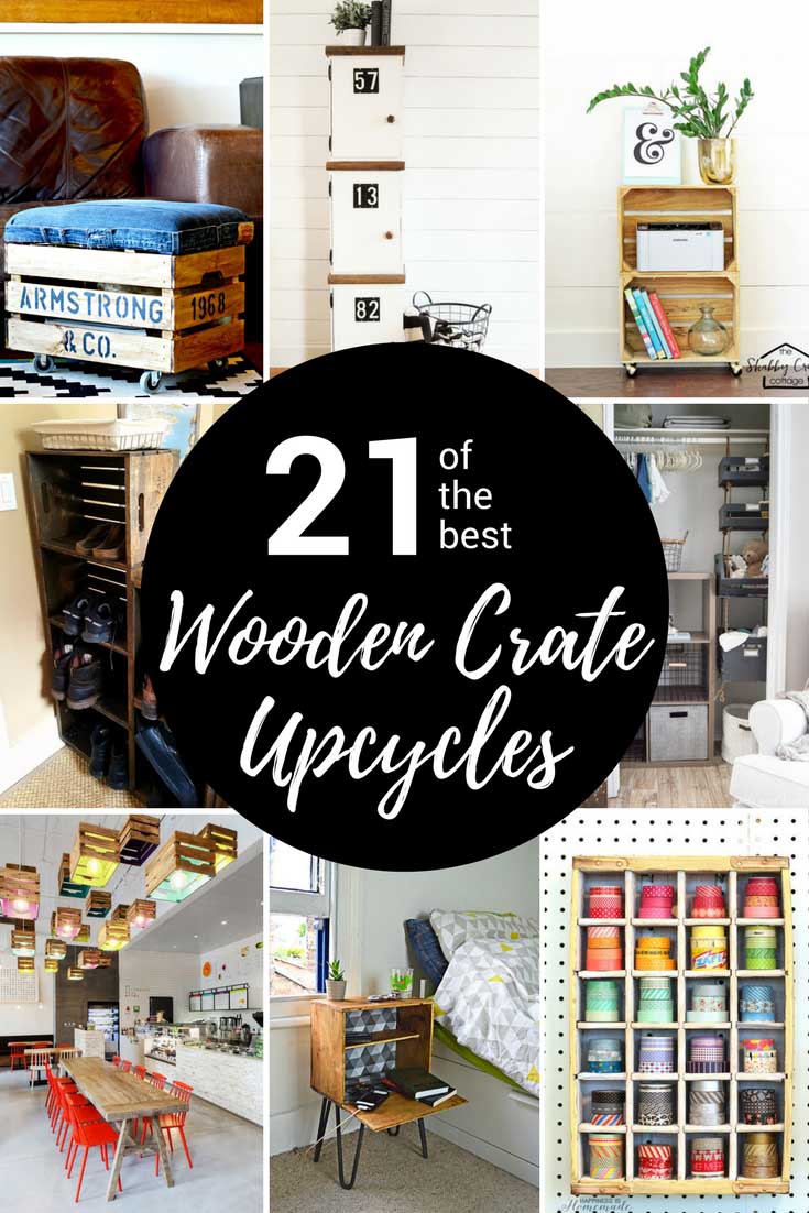 21 Of The Best Ways To Repurpose Old Wooden Crates Pillar Box Blue