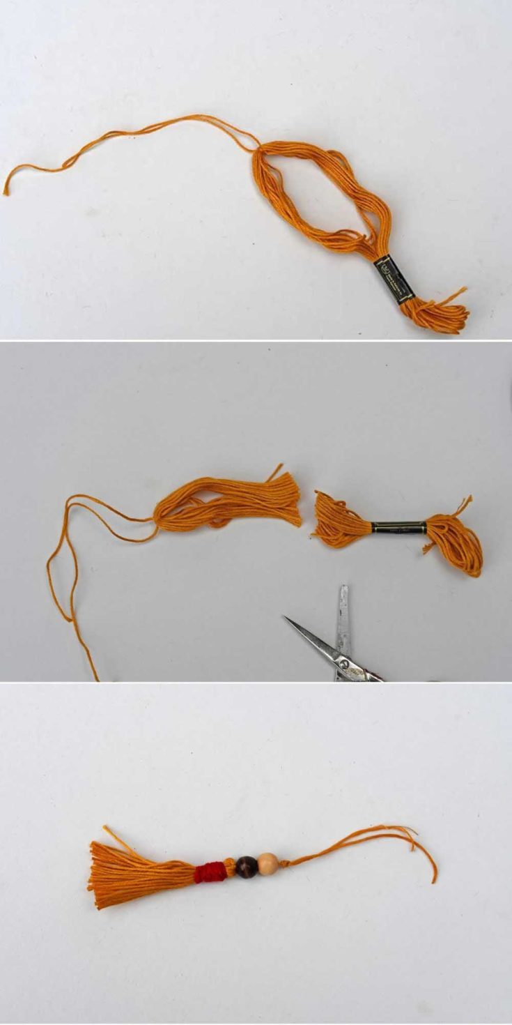 Making a tassel from embroidery thread
