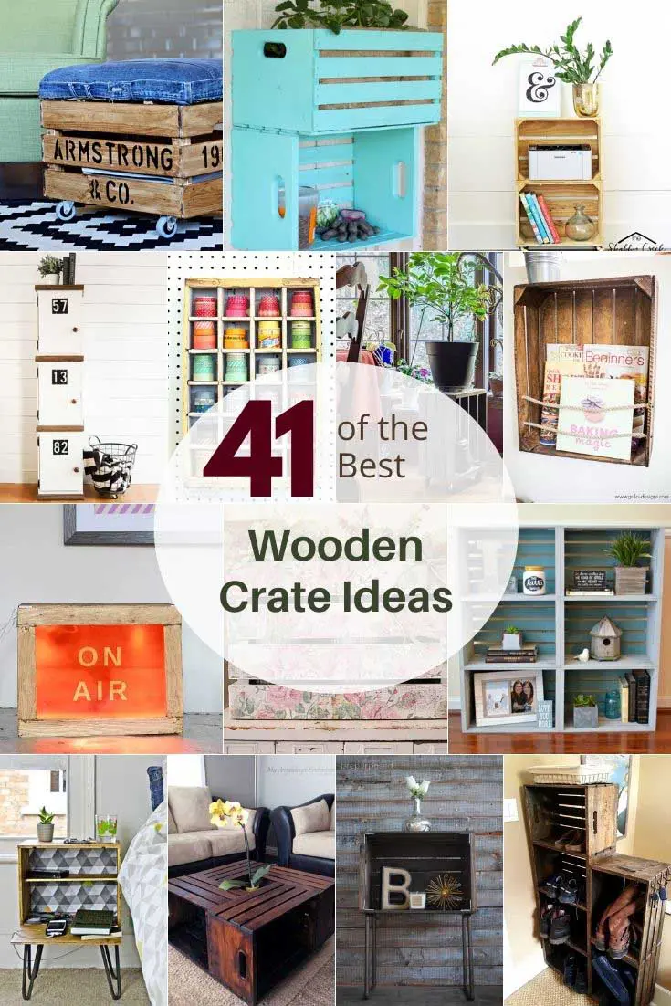 41 Of The Best Ways To Repurpose Old Wooden Crates Pillar Box Blue