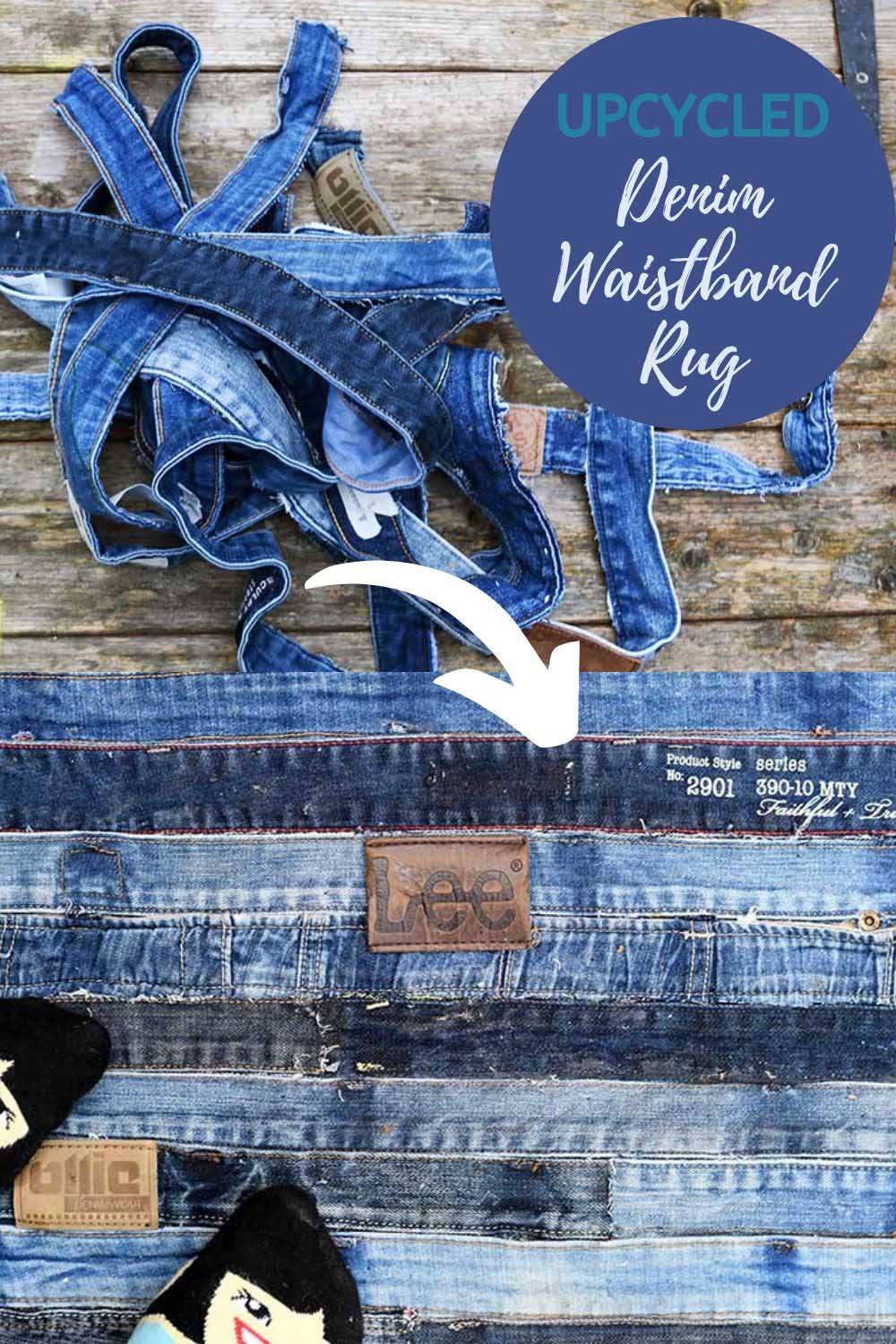 How To Make A Cool Denim Rug Without Sewing Pillar Box Blue