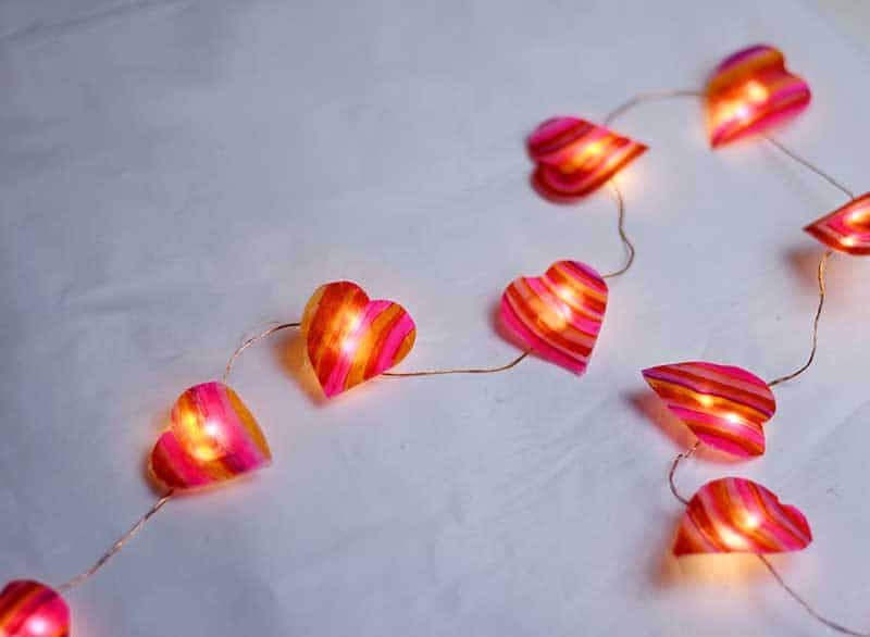 How To Make Heart String Lights To Brighten Your Home Pillar Box Blue