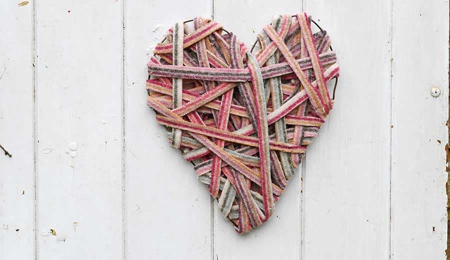 How to  Recycle Sweaters into a  Heart Decoration