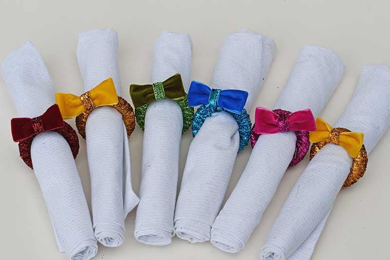 rainbow diy napkin rings