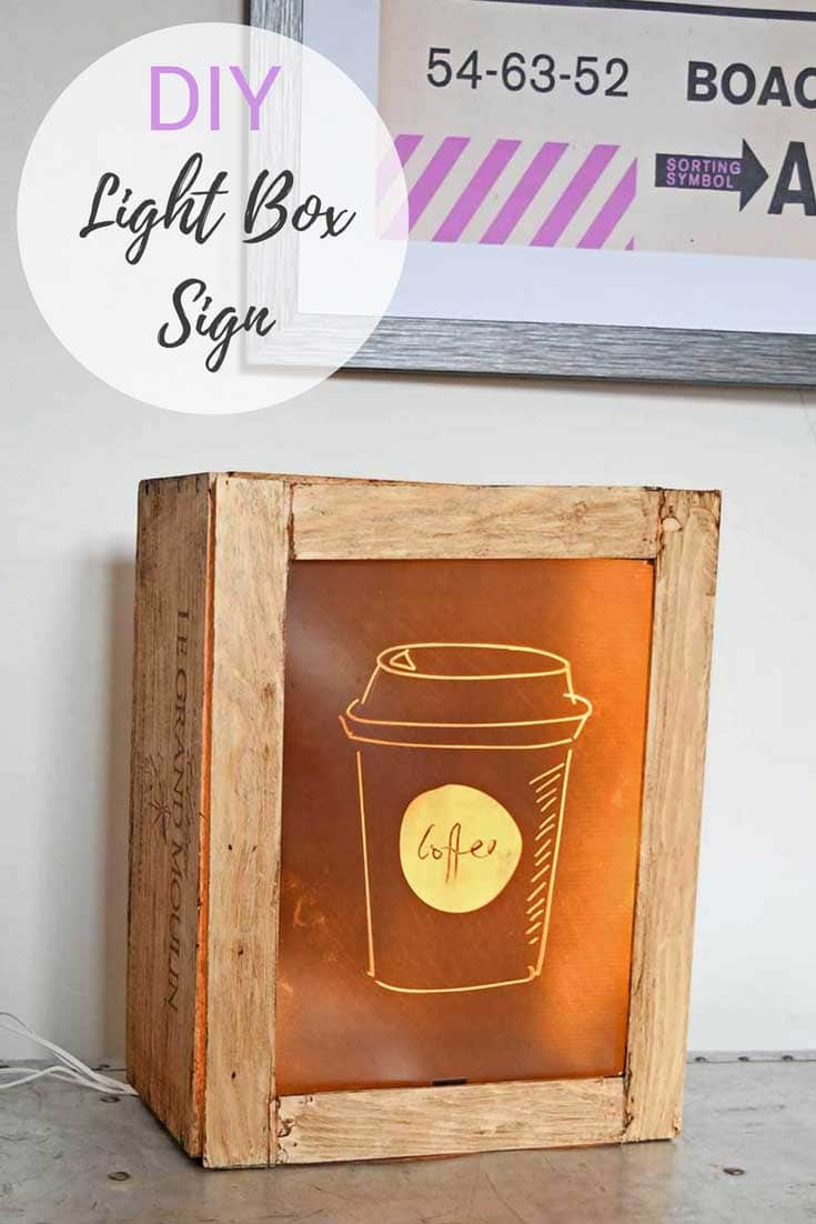 Coffee DIY light box sign