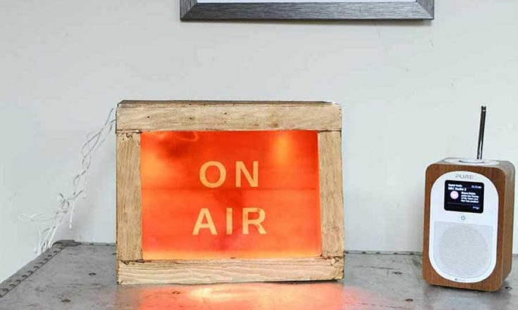 DIY On Air light box sign