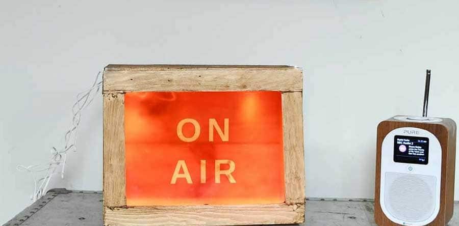 simple and fun to make diy light box sign pillar box blue