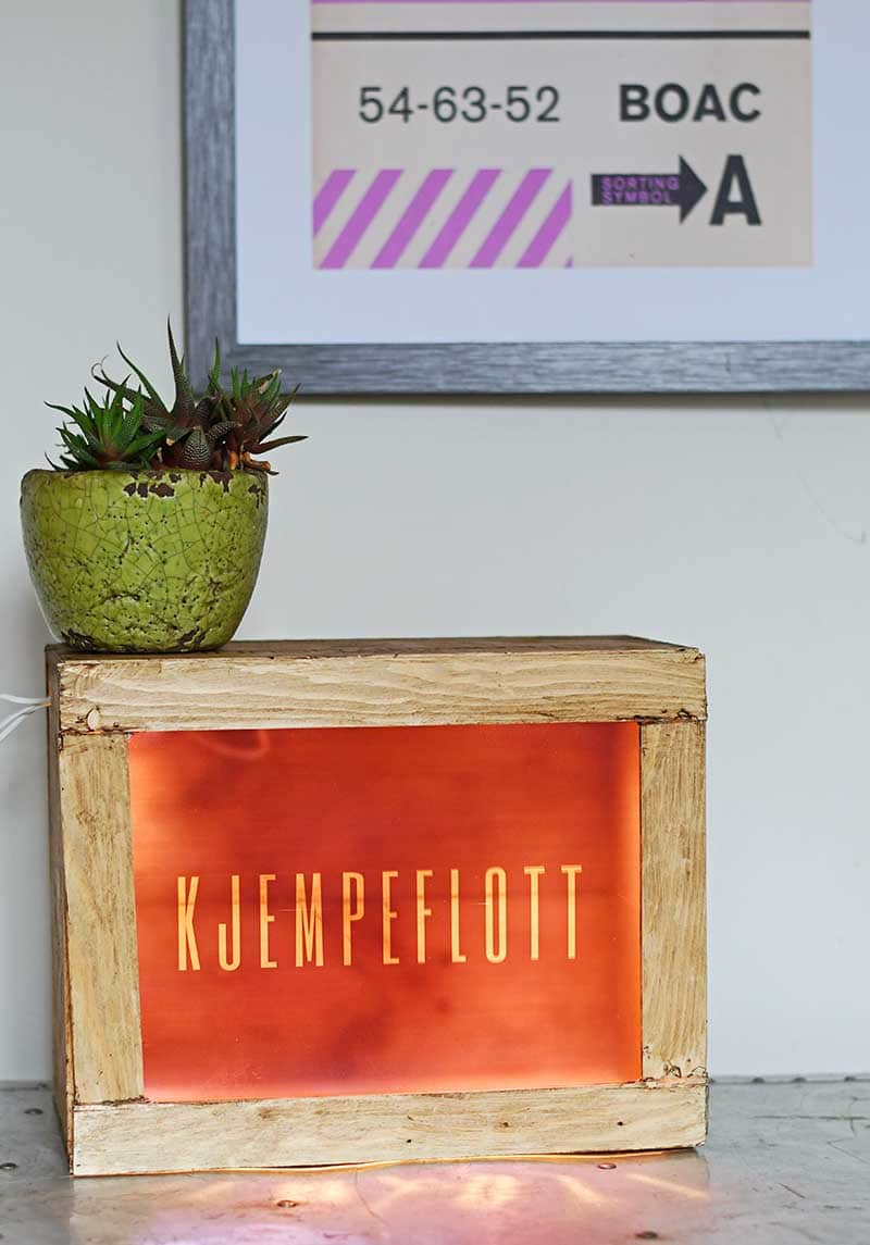 Kjempeflott DIY lightbox sign