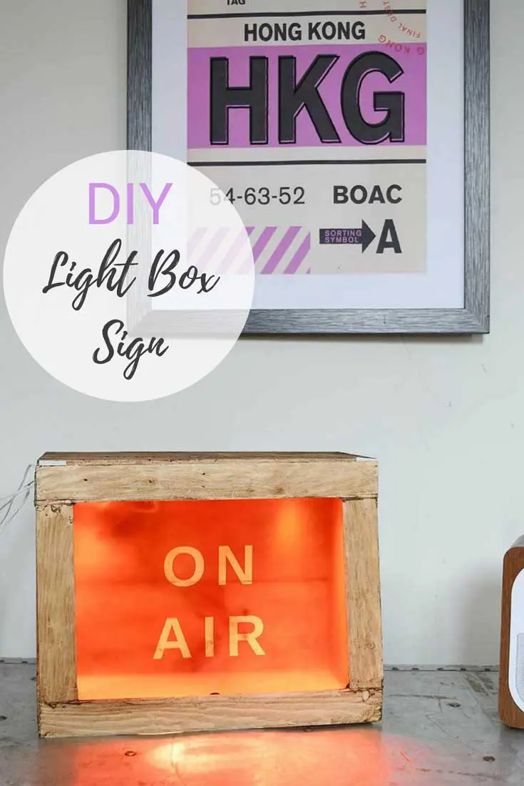 On Air light box sign