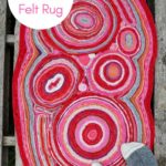 DIY sweater felt rug