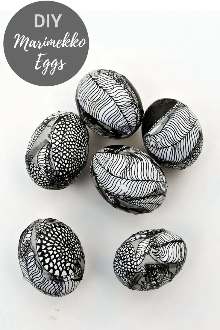 Decorating Easter eggs with Marimekko