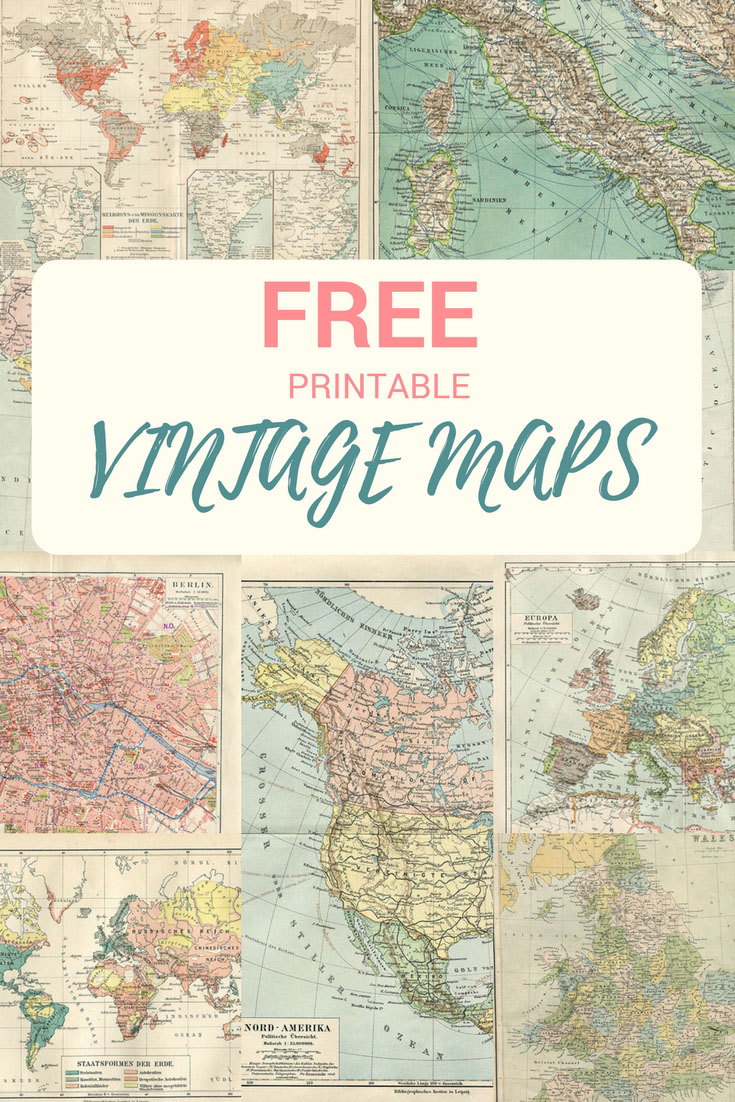 Free printable vintage maps