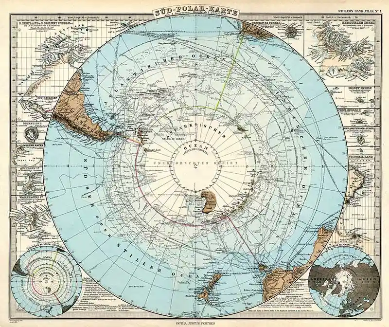 Map of the antartic