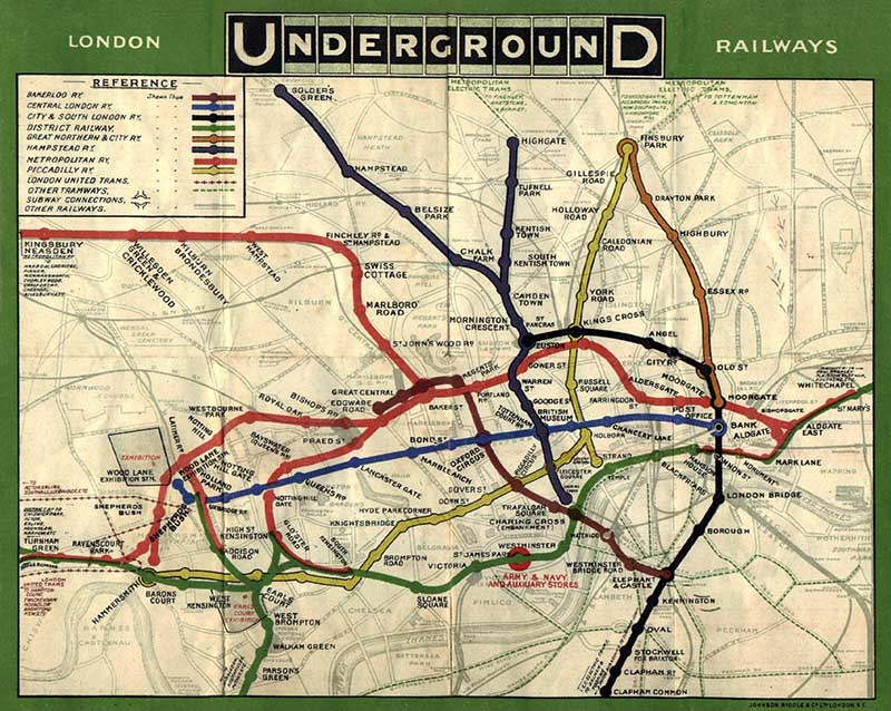 maps for crafts tube map