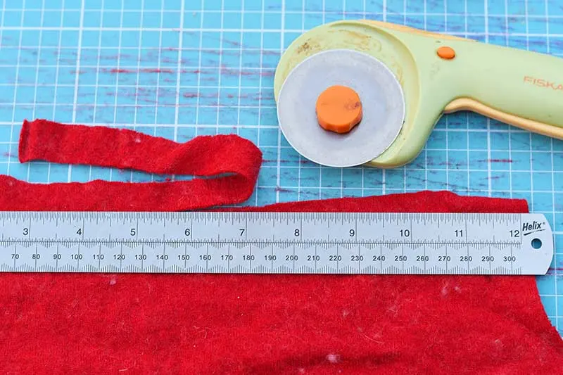 Rotary cutter mat felt strips