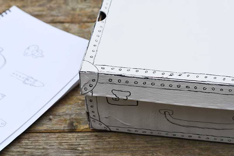 sharpie shoe box craft doodle