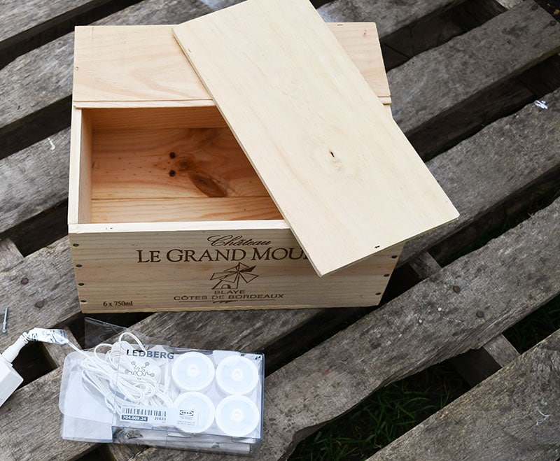 Wine box and IKEA ledberg