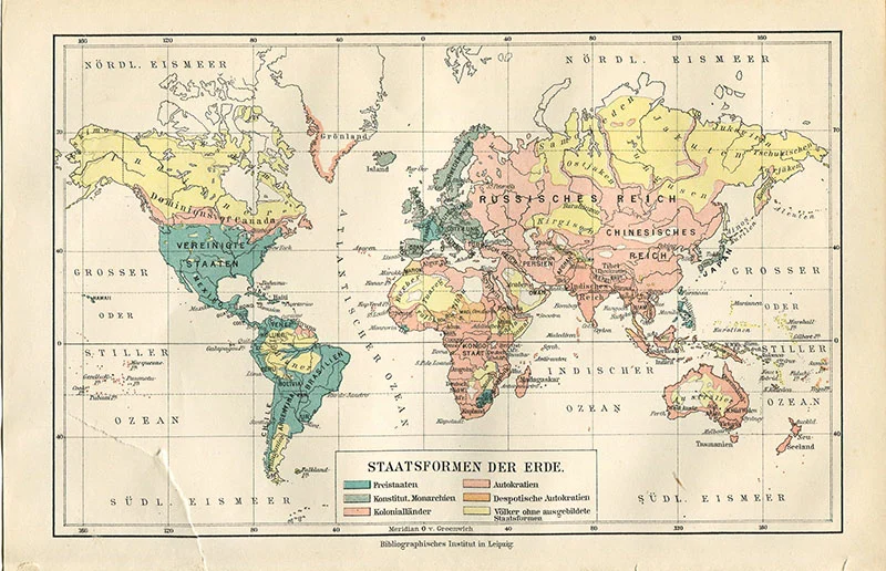 Vintage world map