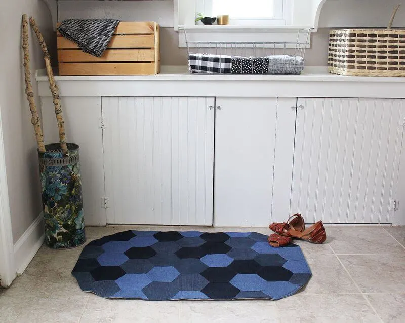 DIY Denim rugs
