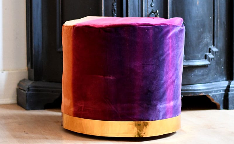 Velvet DIY floor pouf