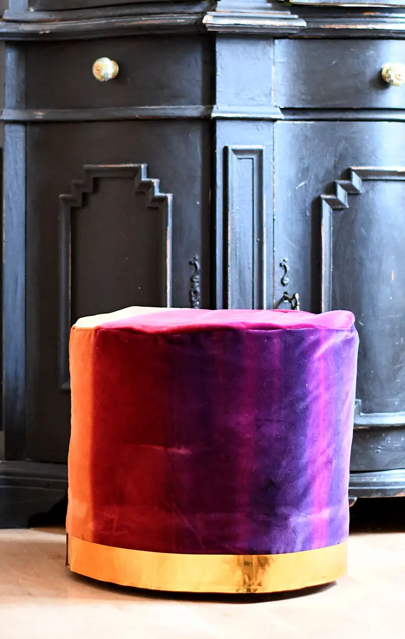 Velvet DIY floor pouf