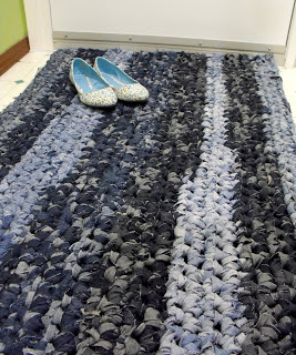 Crochet jeans rug