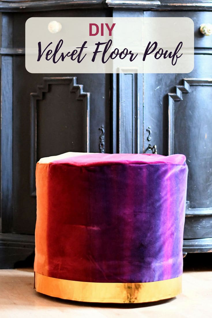 Velvet DIY floor pouf