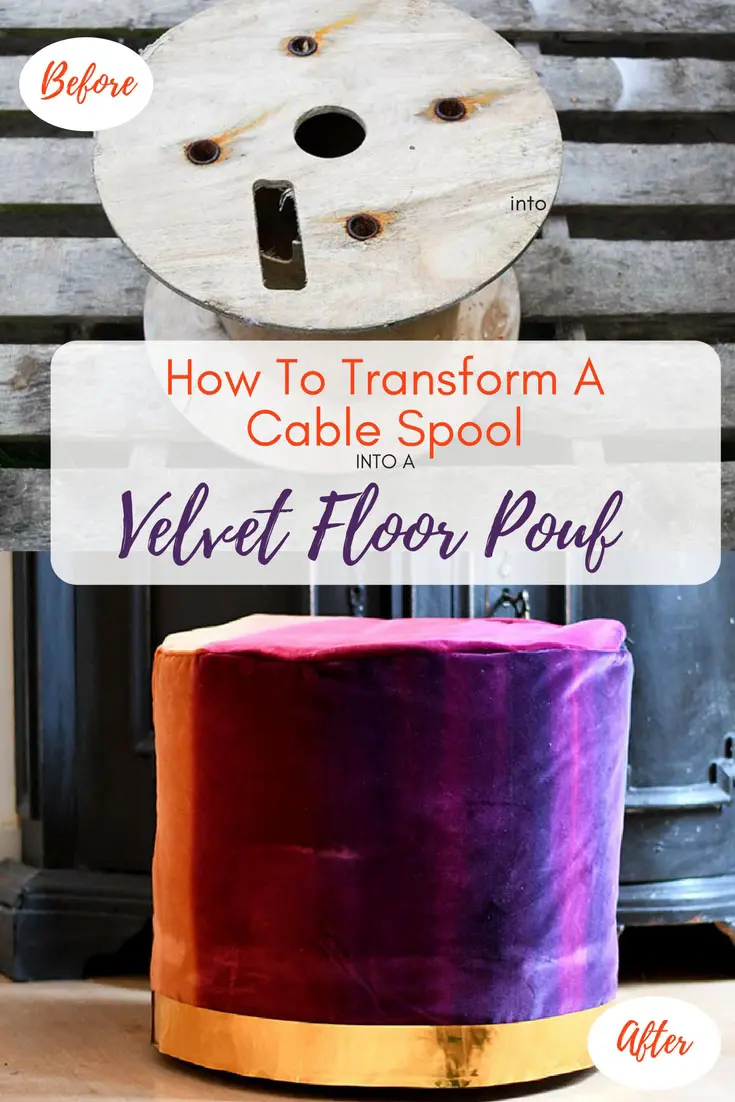 Velvet DIY floor pouf