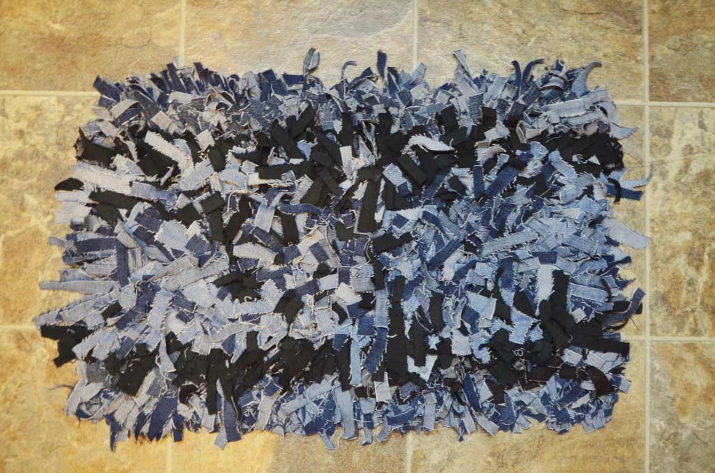 denim rag rug