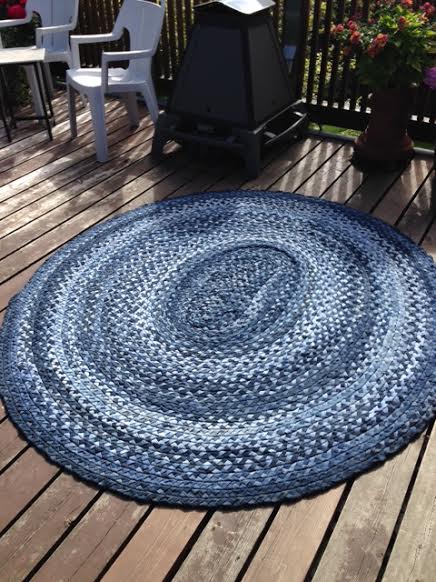 denim braided rug