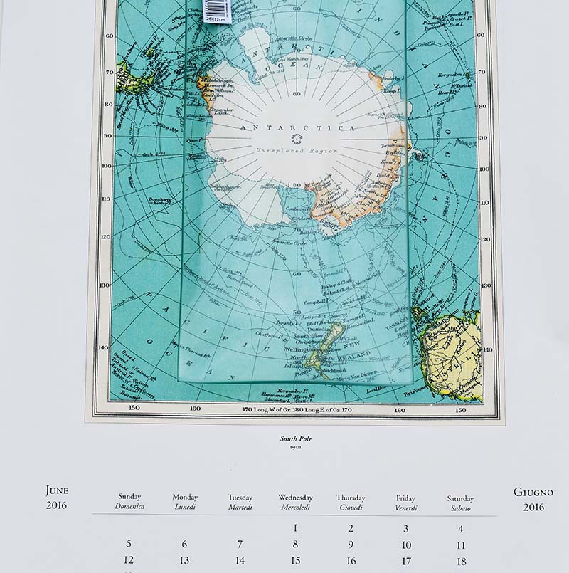 Antarctica calendar  map