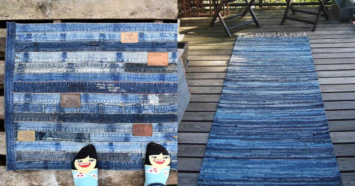 15 diy denim rugs