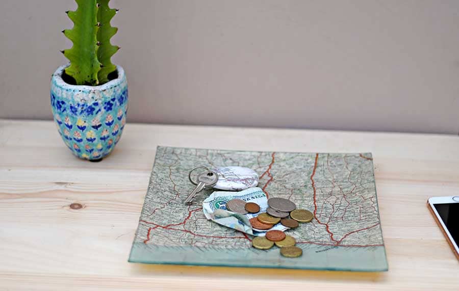 64 DIY DECOUPAGE GLASS TRAY