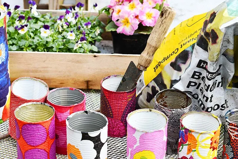 Potting Marimekko planters