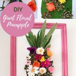 Giant floral pineapple wall decoration