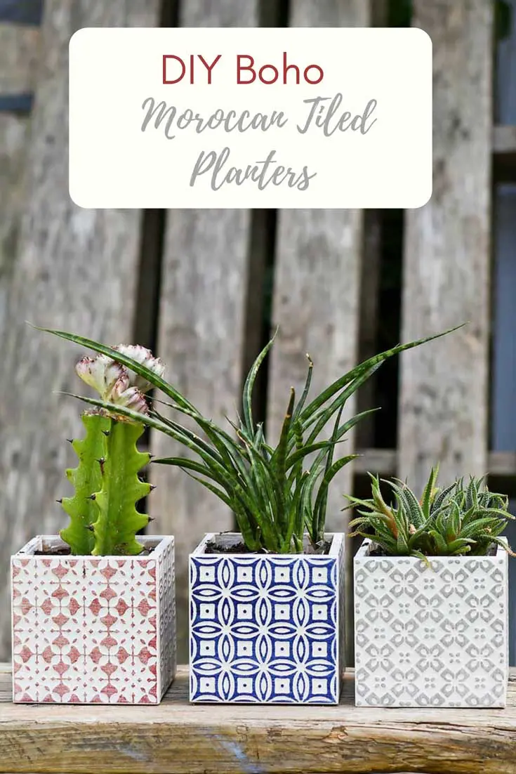 3 Square Moroccan Planters