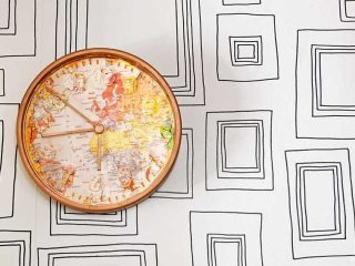 Ikea map wall clock hack