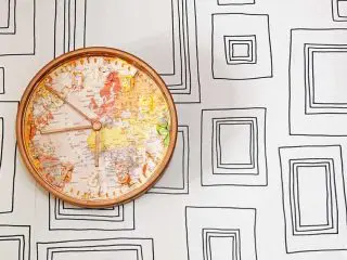 Ikea map wall clock hack