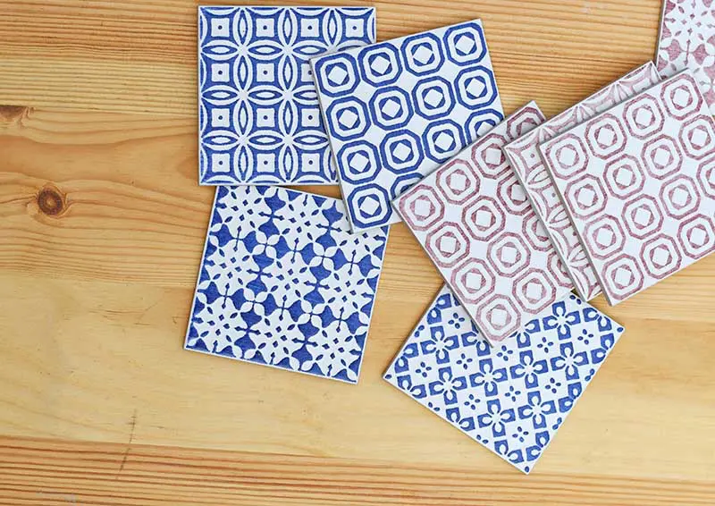 Moroccan wall tiles samples