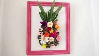 How to make a paper flower wall decoration pineapple