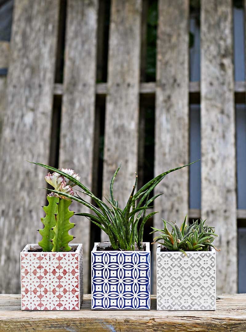 Tiled Boho Moroccan Planters