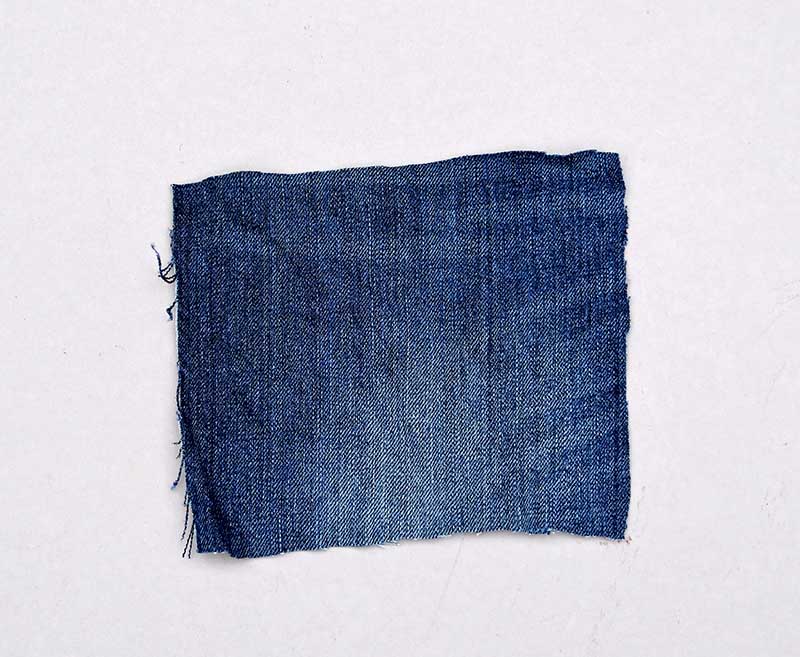 Scrap piece of denim