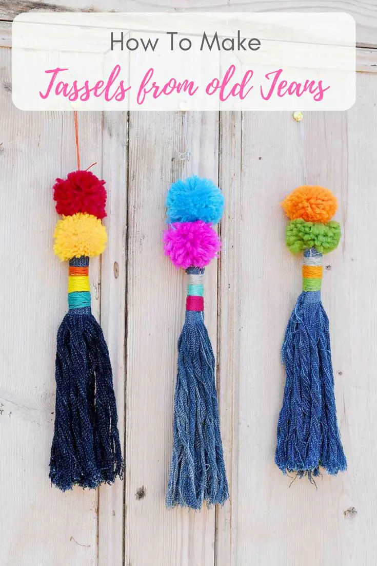 How To Make Chic Tassels by Fringing Denim - Pillar Box Blue