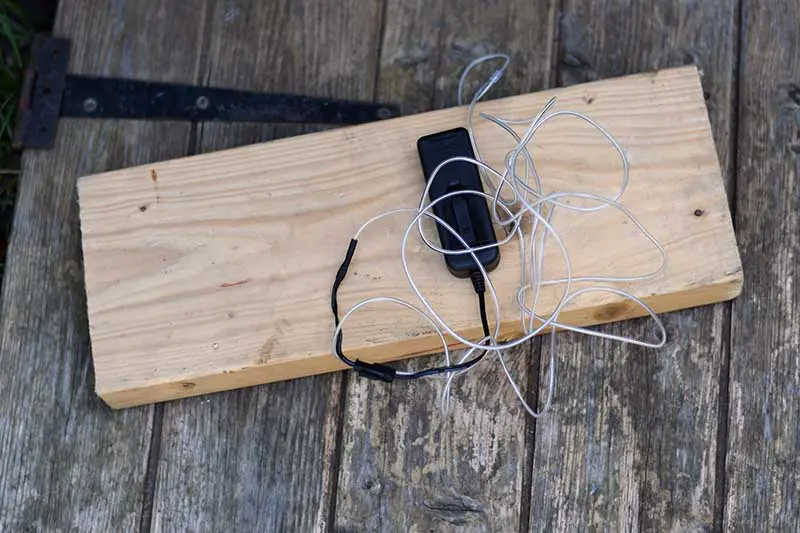 Wooden plank and el wire